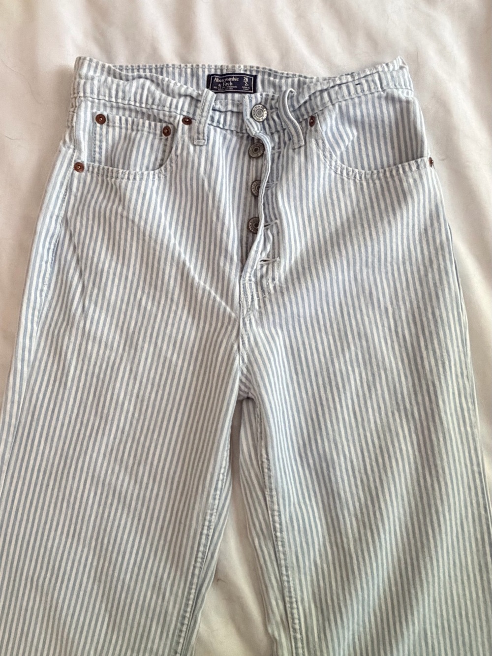 Abercrombie & Fitch Blue Stripe Jeans